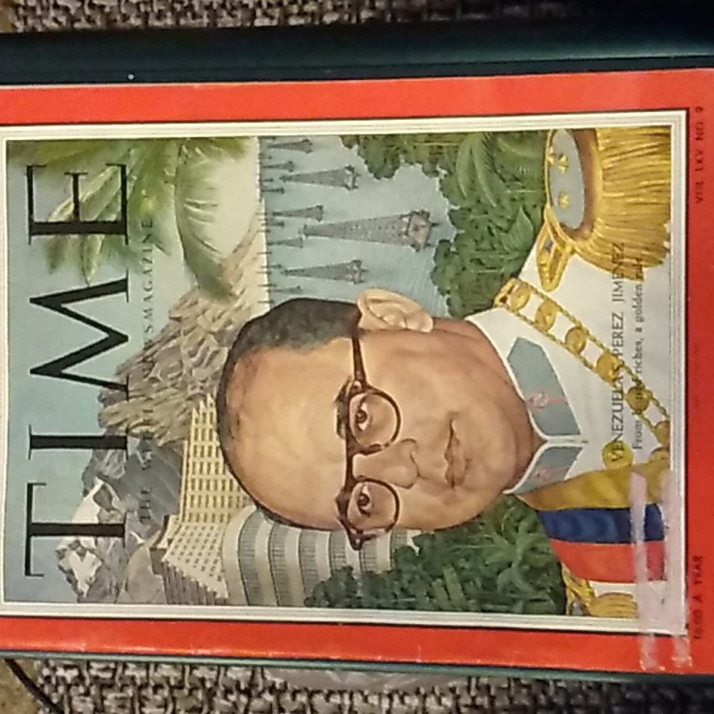 TIME  1955 Venezuela's Perez Jimenez..  VOL.LIX 92 pgs